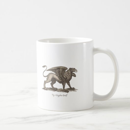 griffin ( gryphus greiff ) illustratie . koffiemok (Rechts)