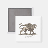  griffin ( gryphus greiff ) illustratie . magneet (Voorkant / Achterkant)
