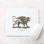 griffin ( gryphus greiff ) illustratie . muismat (Met muis)