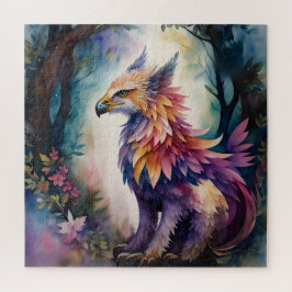 Griffin in bos Waterverf kunst Legpuzzel