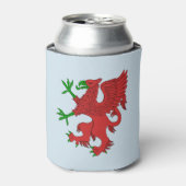 Griffin in rood en groen blikjeskoeler (Blikje Voorkant)