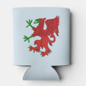 Griffin in rood en groen blikjeskoeler (Achterkant)