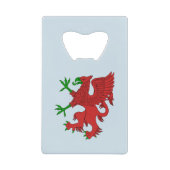 Griffin in rood en groen creditkaart flessenopener (Voorkant)