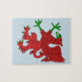 Griffin in rood en groen legpuzzel (Horizontaal)