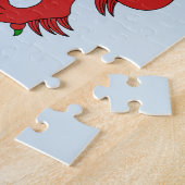 Griffin in rood en groen legpuzzel (Zijkant)