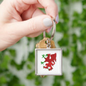 Griffin in rood en groen sleutelhanger (Hand)