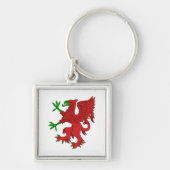 Griffin in rood en groen sleutelhanger (Voorkant)