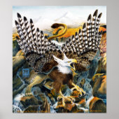 Griffin in Waterall Poster (Voorkant)