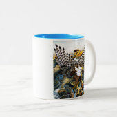 Griffin in Waterfall Tweekleurige Koffiemok (Voorkant rechts)