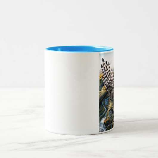 Griffin in Waterfall Tweekleurige Koffiemok (Center)