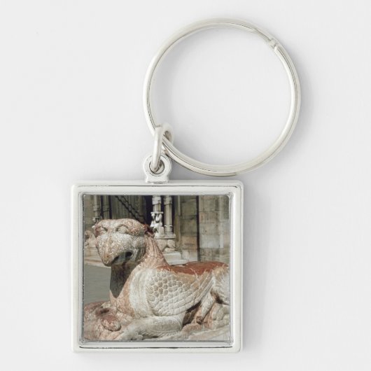 Griffin ligt op een plijn, midden 13e eeuw sleutelhanger (Voorkant)