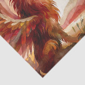 Griffin met berglandschap Waterverf kunst Tissuepapier (Detail)