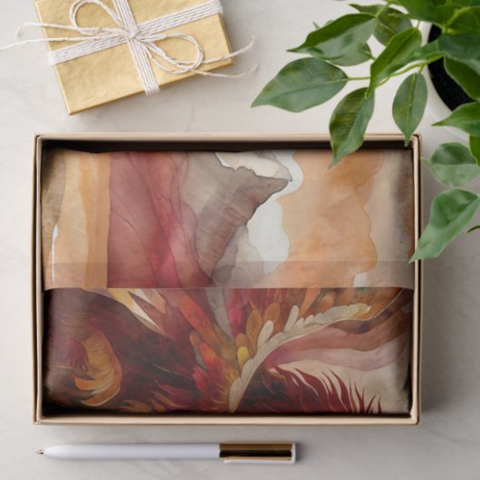 Griffin met berglandschap Waterverf kunst Tissuepapier (Geschenk)