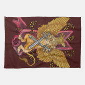Griffin met zwaarden theedoek (Horizontaal)