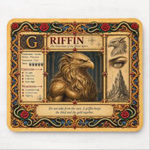 Griffin, Middeleeuwse Bestiariumkunst Muismat