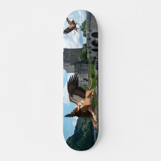 Griffin Mythological Animal Medieval Castle Persoonlijk Skateboard (Voorkant)