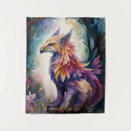Griffin Nachtbos Multicolor Waterverf Wandkleed