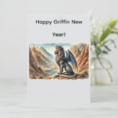 Griffin Nieuwjaar! Feestdagenkaart (Staand voorkant)