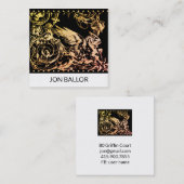 Griffin of een mythisch wezen vierkante visitekaartje (Voorkant / Achterkant)