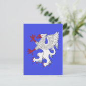 Griffin Rampant Argent Briefkaart (Staand voorkant)