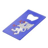 Griffin Rampant Argent Creditkaart Flessenopener (Voorkant Gekanteld)