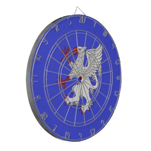 Griffin Rampant Argent Dartbord (Voorkant Links)