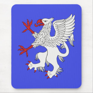 Griffin Rampant Argent Muismat