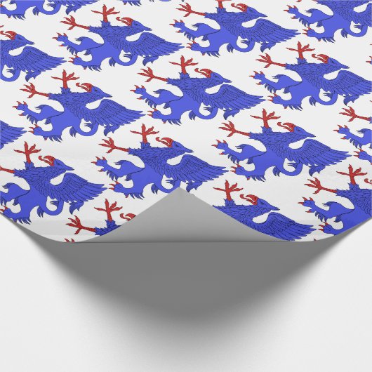 Griffin Rampant Azure Cadeaupapier (Hoek)