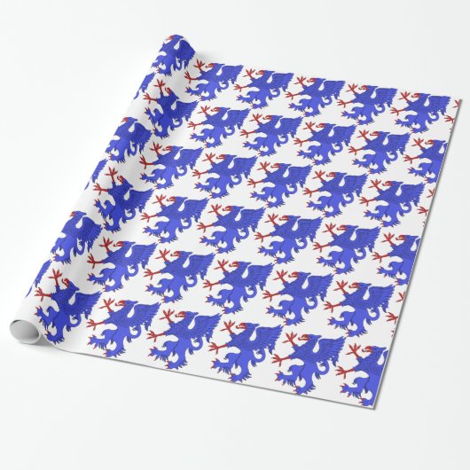 Griffin Rampant Azure Cadeaupapier (Uitgerold)