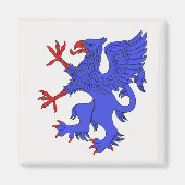 Griffin Rampant Azure Magneet (Voorkant)