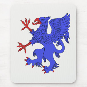 Griffin Rampant Azure Muismat