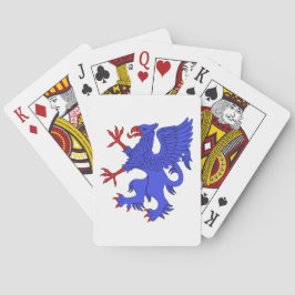 Griffin Rampant Azure Pokerkaarten
