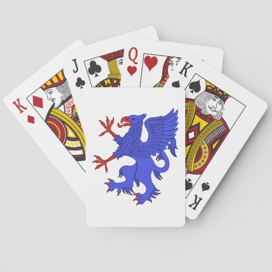 Griffin Rampant Azure Pokerkaarten (Achterkant)