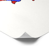 Griffin Rampant Azure Poster (Hoek)