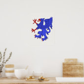 Griffin Rampant Azure Poster (Keuken)