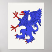 Griffin Rampant Azure Poster (Voorkant)