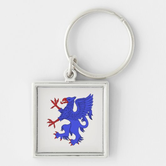 Griffin Rampant Azure Sleutelhanger (Voorkant)