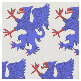 Griffin Rampant Azure Stof