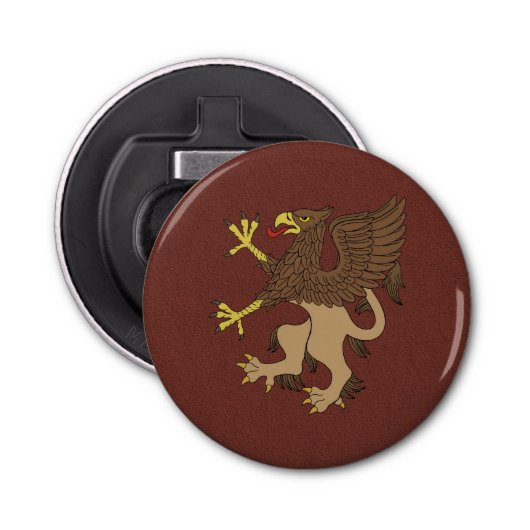 Griffin Rampant Button Flesopener (Voorkant)