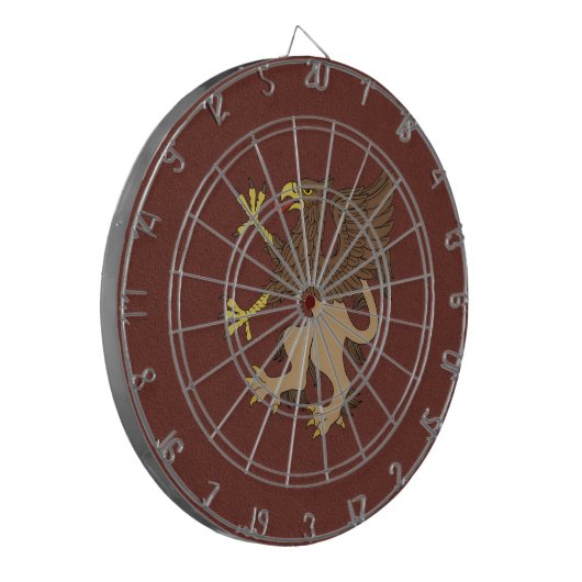 Griffin Rampant Dartbord (Voorkant Links)