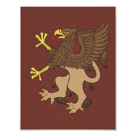 Griffin Rampant Foto Afdruk (Voorkant)