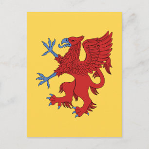 Griffin Rampant Gules Briefkaart