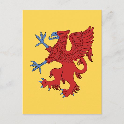 Griffin Rampant Gules Briefkaart (Voorkant)
