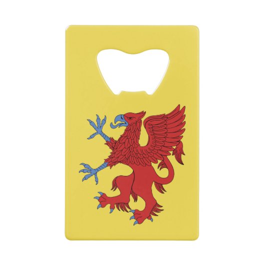 Griffin Rampant Gules Creditkaart Flessenopener (Voorkant)