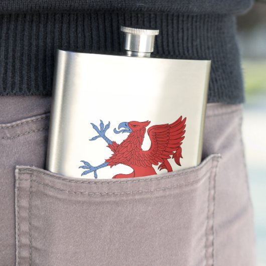 Griffin Rampant Gules Flacon (Voorbeeld)