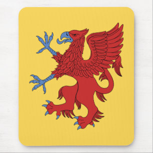 Griffin Rampant Gules Muismat