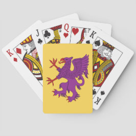 Griffin Rampant Purpure Pokerkaarten