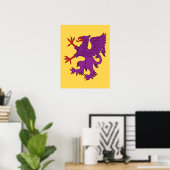 Griffin Rampant Purpure Poster (Thuiskantoor)