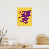 Griffin Rampant Purpure Poster (Keuken)