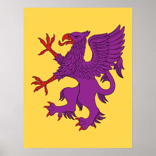 Griffin Rampant Purpure Poster (Voorkant)